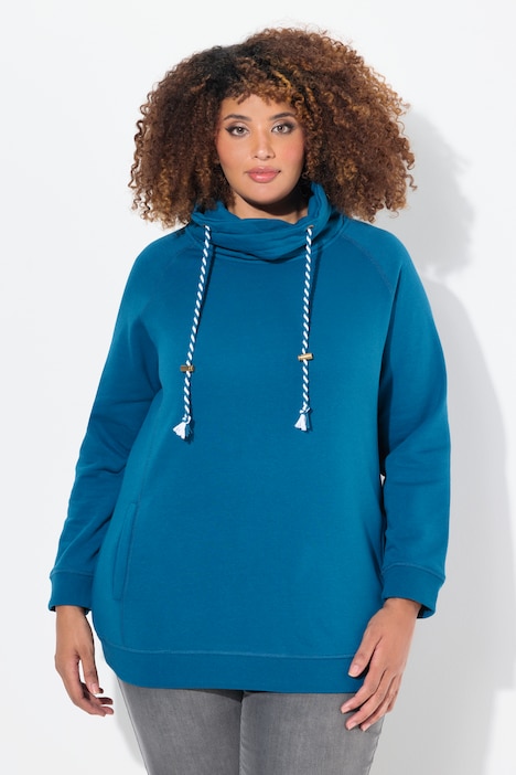 Sweatshirt, weiter Stehkragen, Taschen, Raglan-Langarm