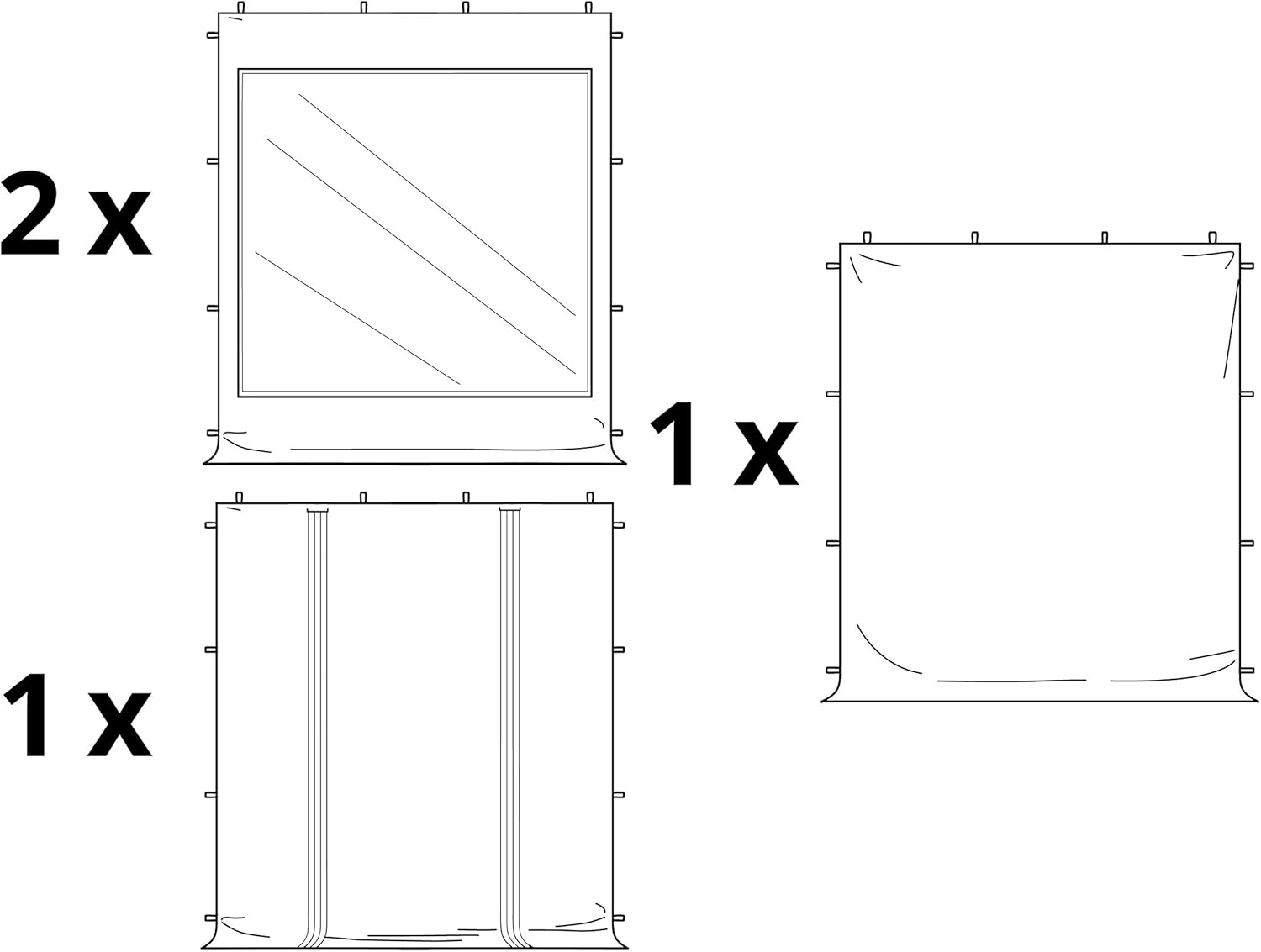 TOOLPORT Faltpavillon Faltzelt Pavillon 3x3m - 4 Seitenteile Aluminium 32mm Partyzelt 700N blau
