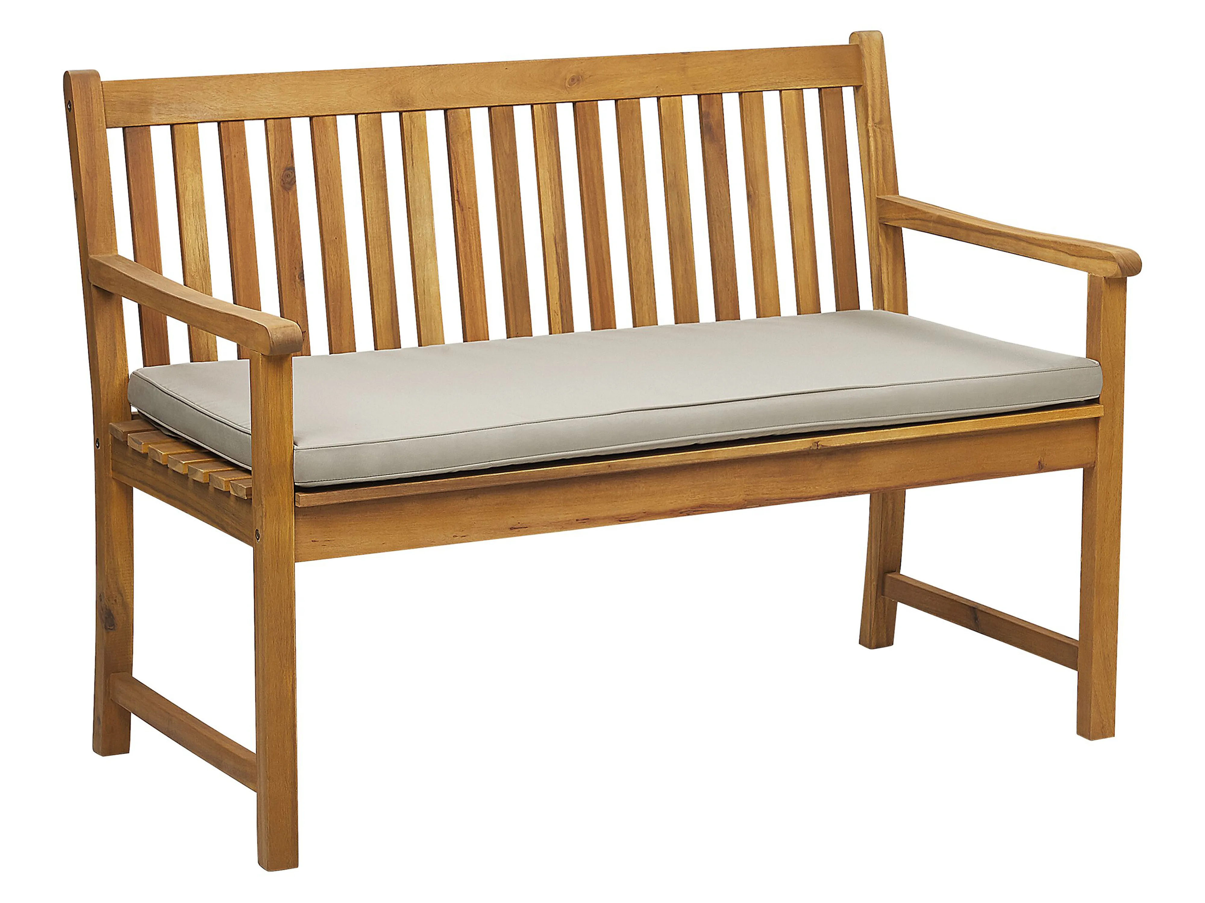 Tuinbank met zitkussen VIVARA 120 cm Gecertificeerd acaciahout Beige
