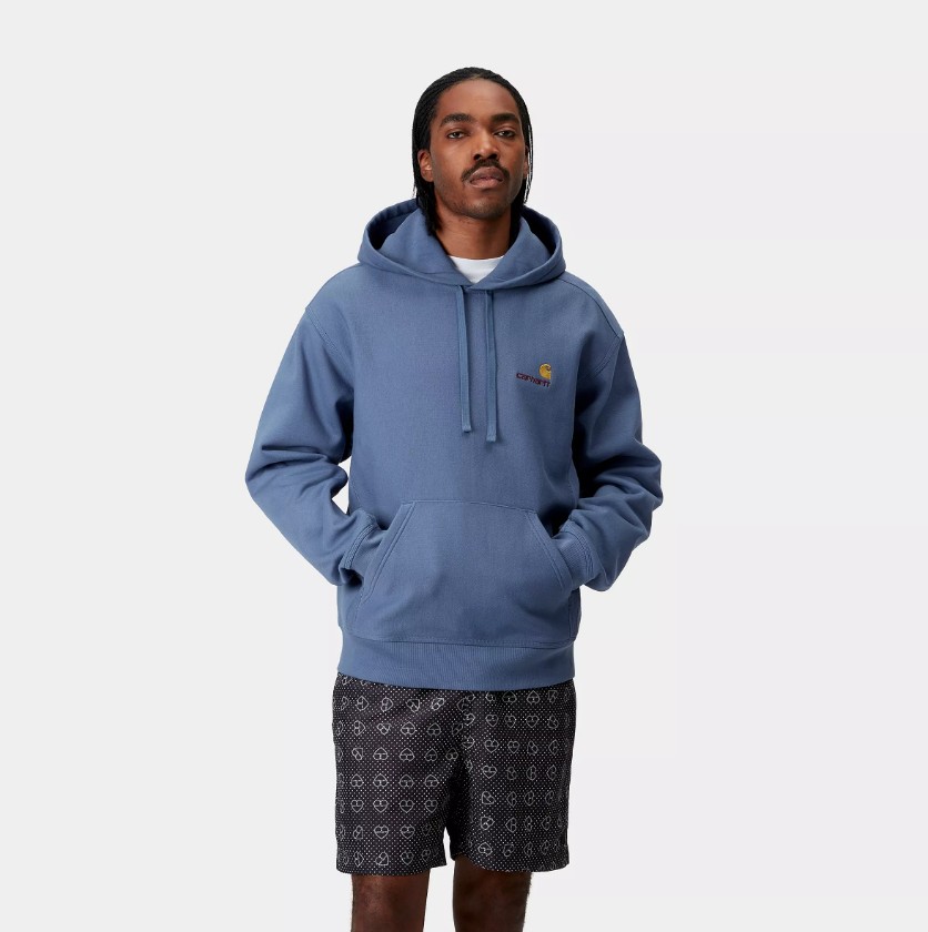 Carhartt WIP Hooded American Script Sweat Natural