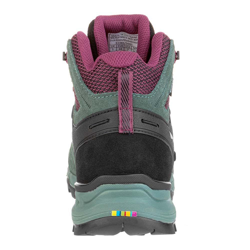 Salewa WS ALP MATE MID WP - Chaussures randonné Femme duck green/rhododendon