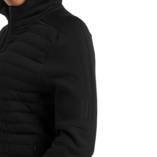 Veste polaire ICEBREAKER W ZONEKNIT LS ZIP HOODIE BLACK