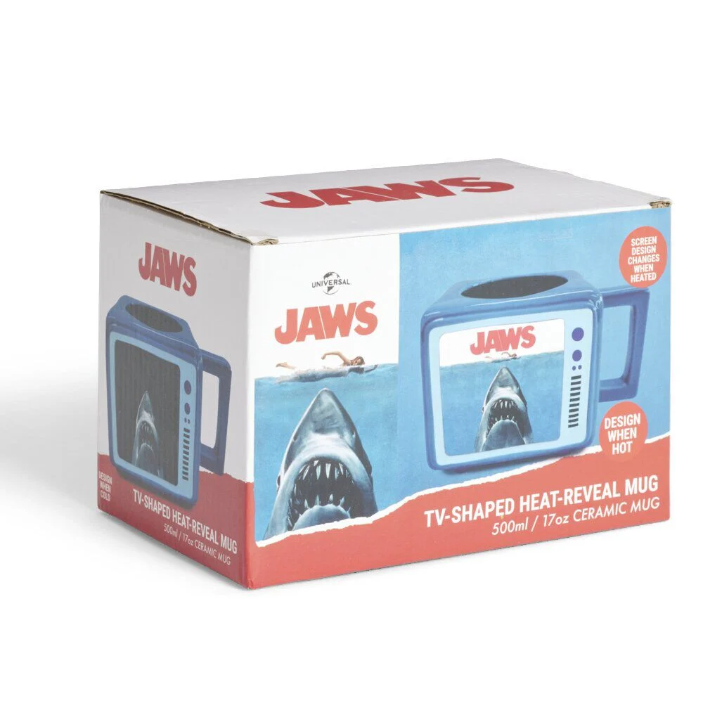 Mug thermoréactif requin Les dents de la mer forme TV bleu 500ml