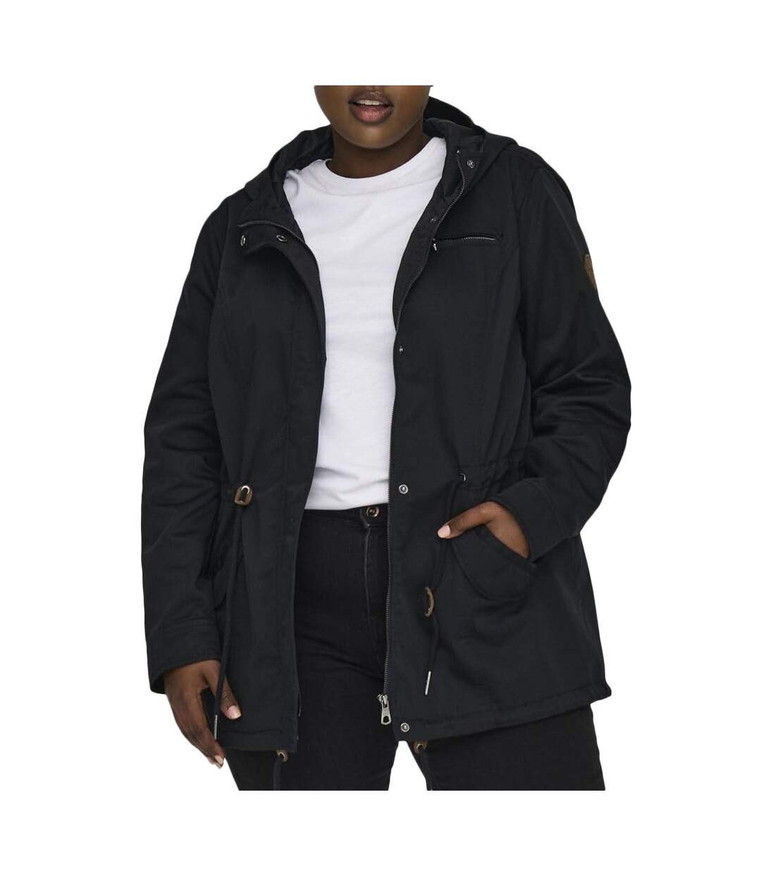 Parka Noir Femme Only Carmakoma Carlorca