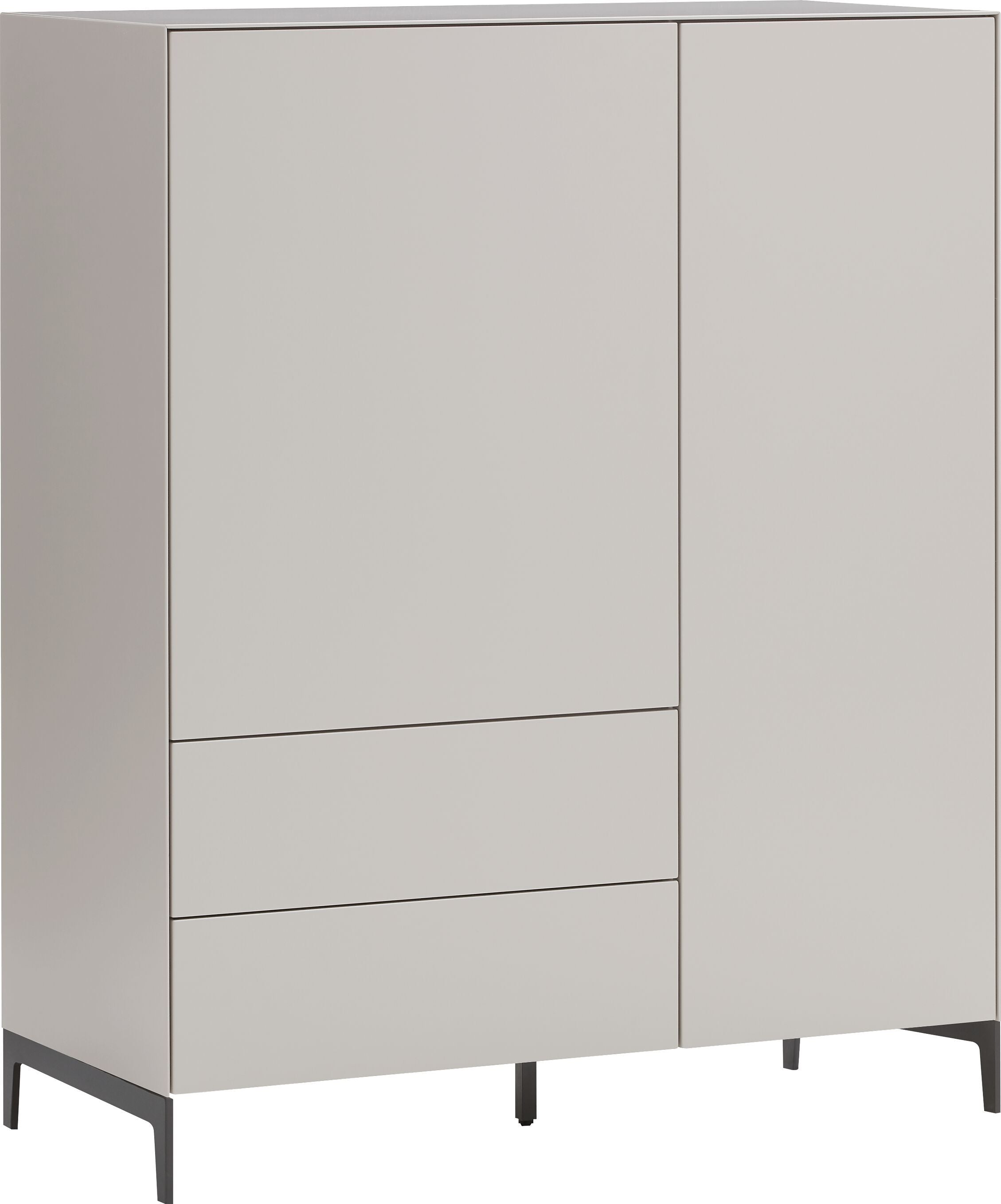 LUX Highboard - Taupe / B: 100.0 cm x T: 46.0 cm x H: 123.5 cm