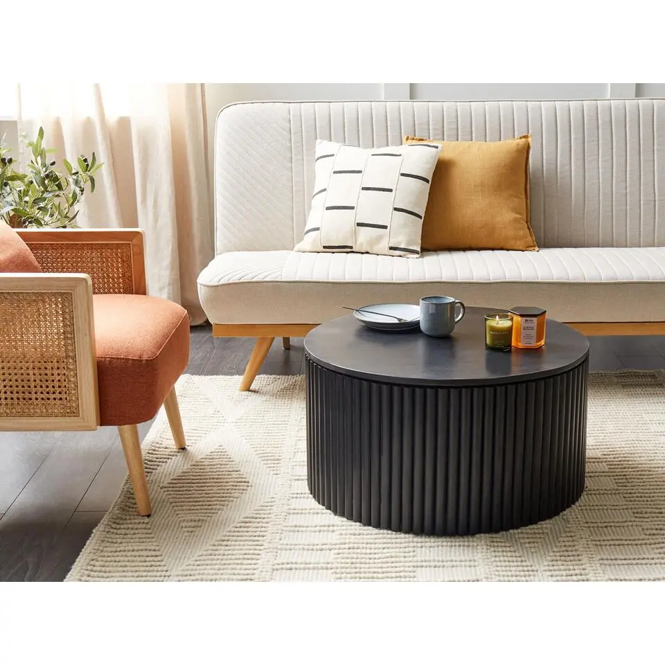 KIRKWOOD - Salontafel - Zwart - Mangohout