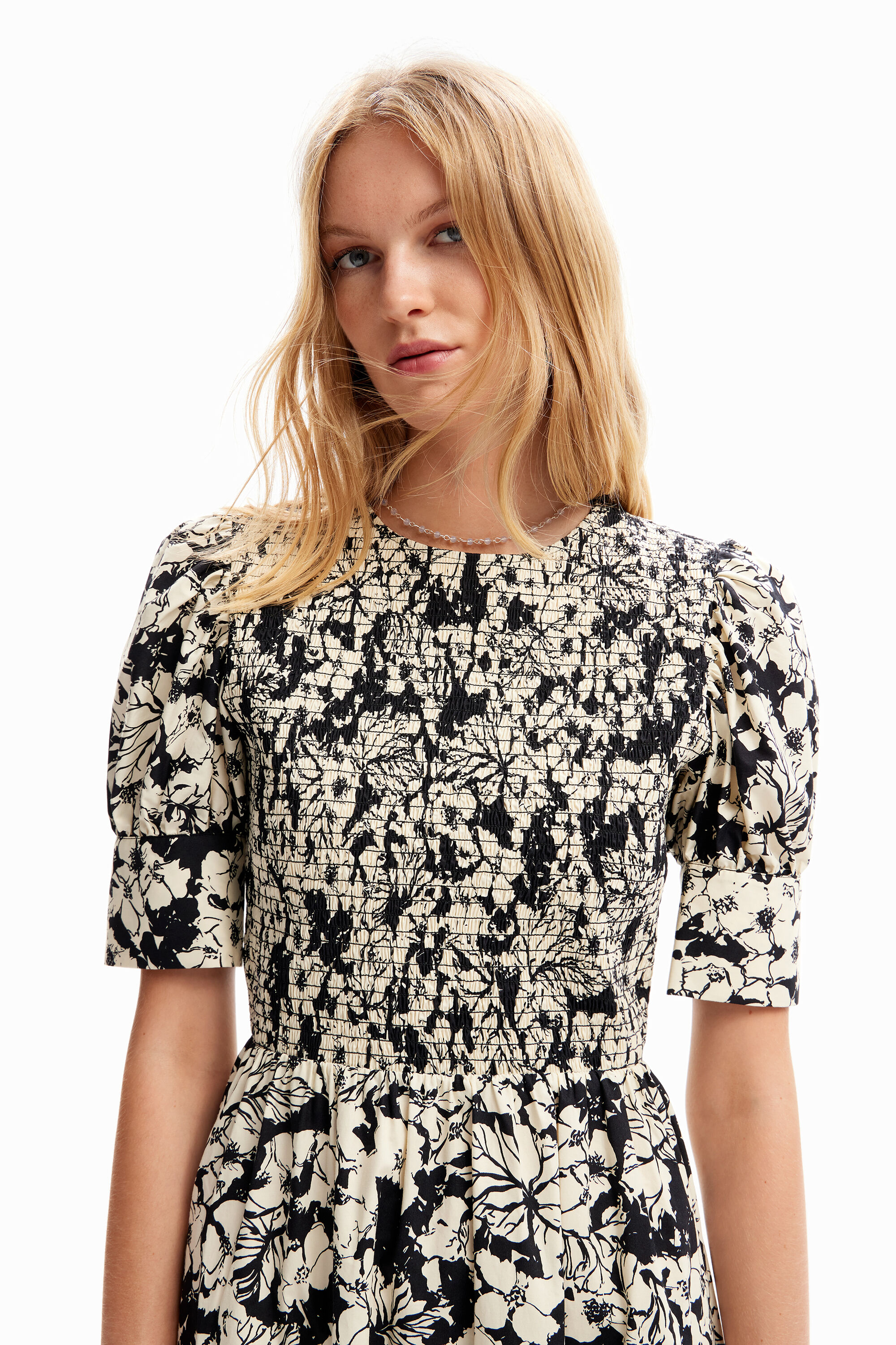 Robe midi fleurs