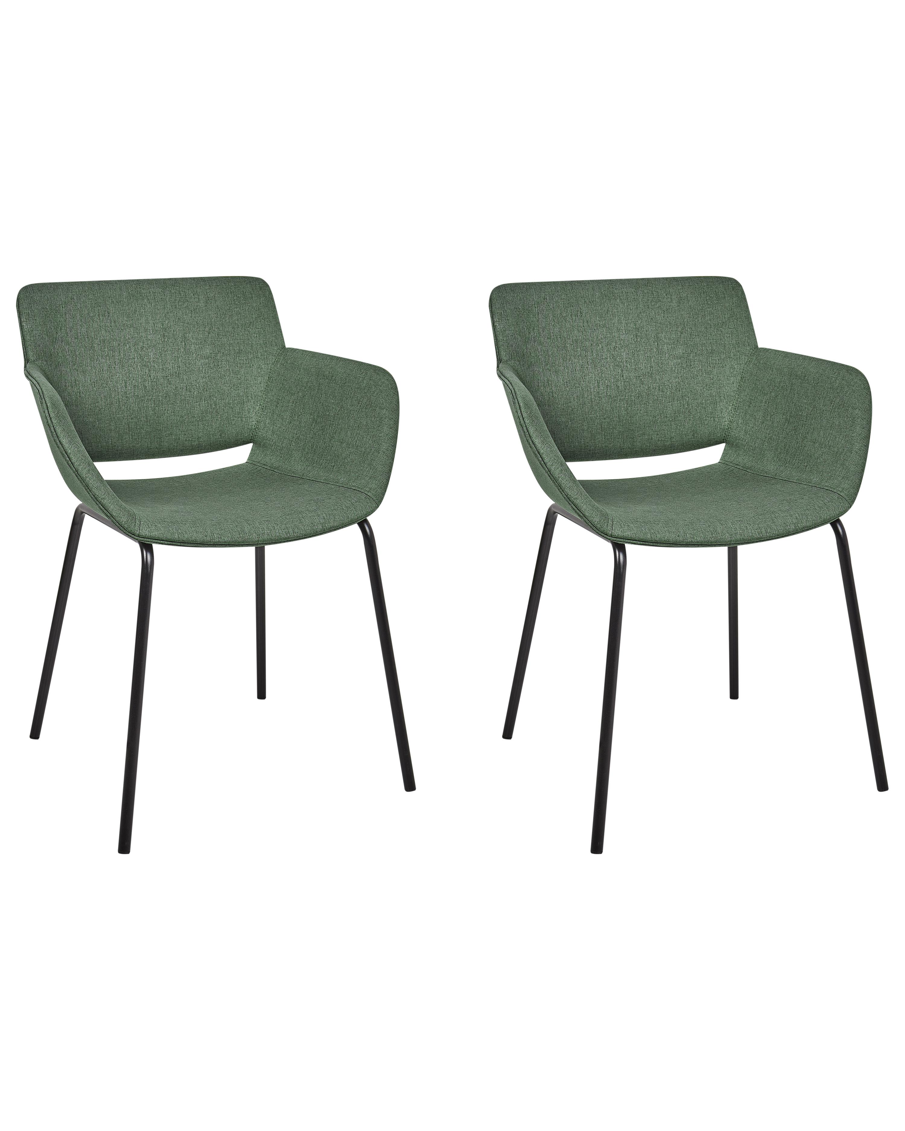 Set van 2 eetkamerstoelen AXTEL Groen
