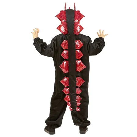 Widmann Kinderkostüm Schwarzer Drache aus Plüsch, 116 cm, 4 - 5 Jahre