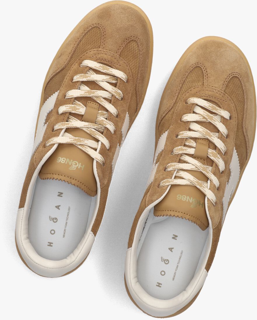 camel hogan lage sneakers cool allacciato h