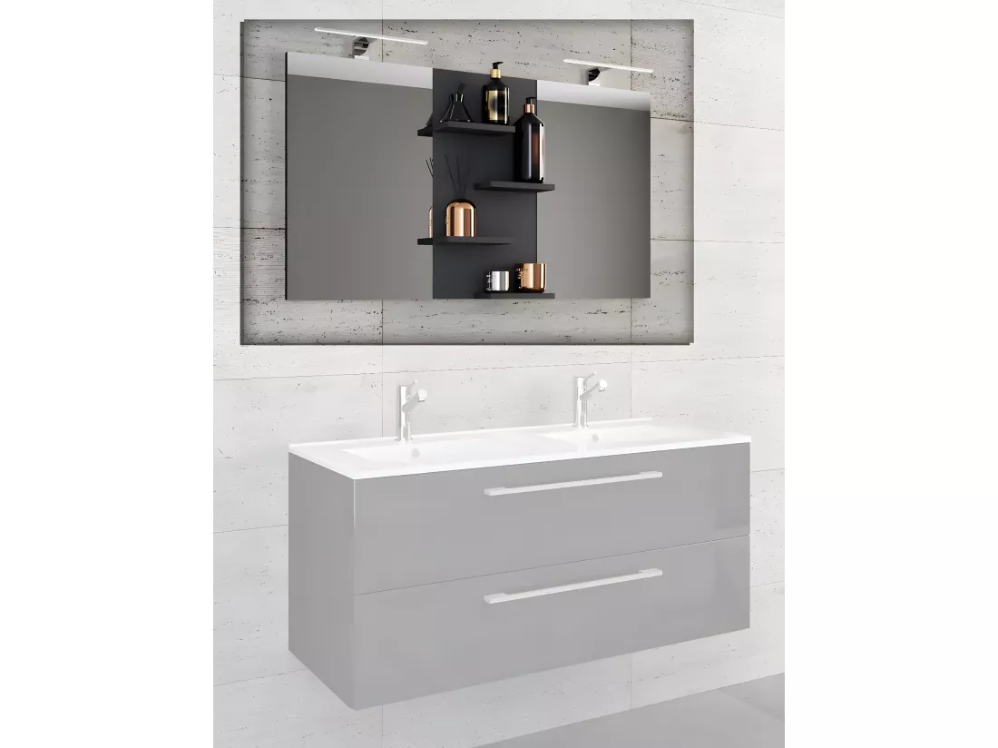Miroir de salle de bain large miroir Budasi Tablette