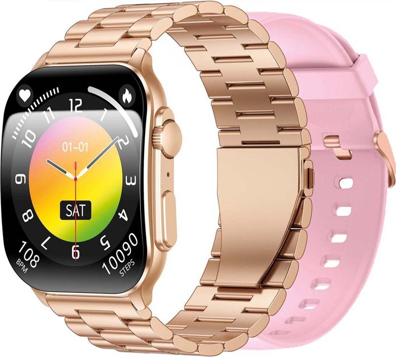 Smarty2.0 - SM - SW080L - Smartwatch - Roségoud - Unisex - ULTRA AMOLED