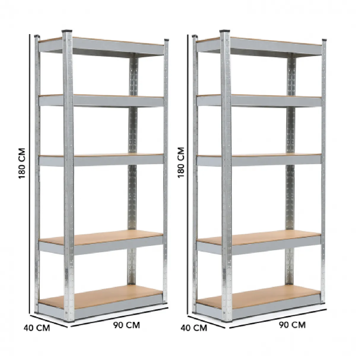 Idmarket market Lot de 2 Etagères 10 Plateaux