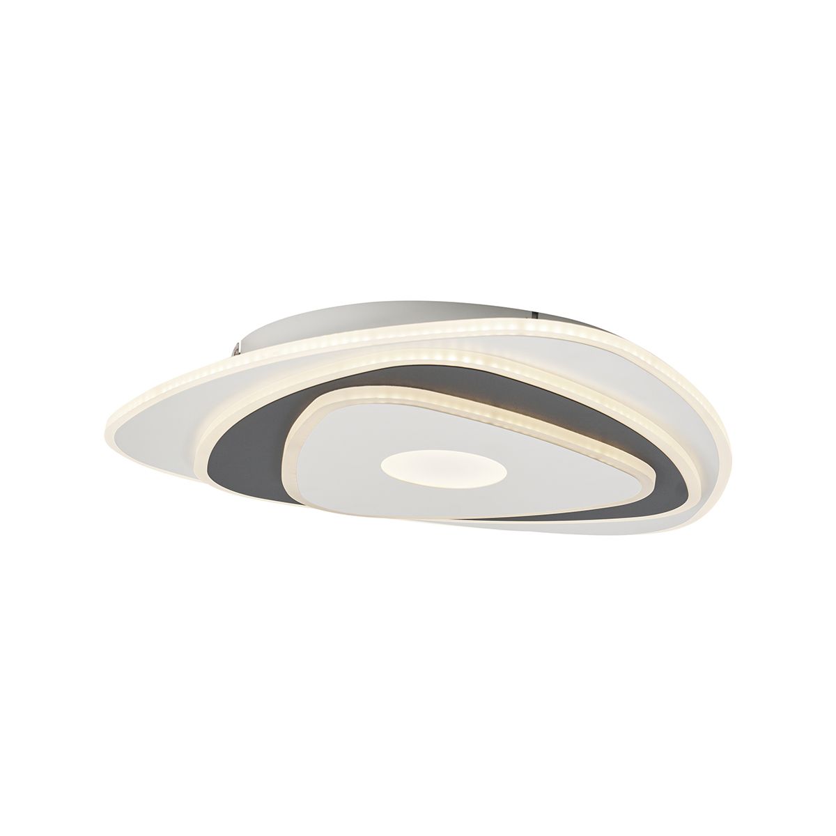 Design plafondlamp wit met donkergrijs organisch incl. LED dimbaar - Taylor