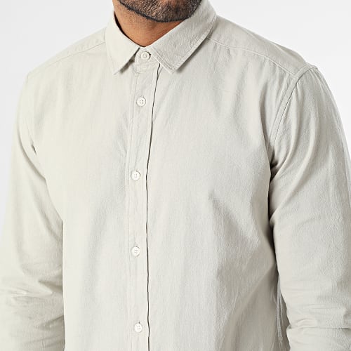 Chemise Manches Longues Slim Ben Life Beige