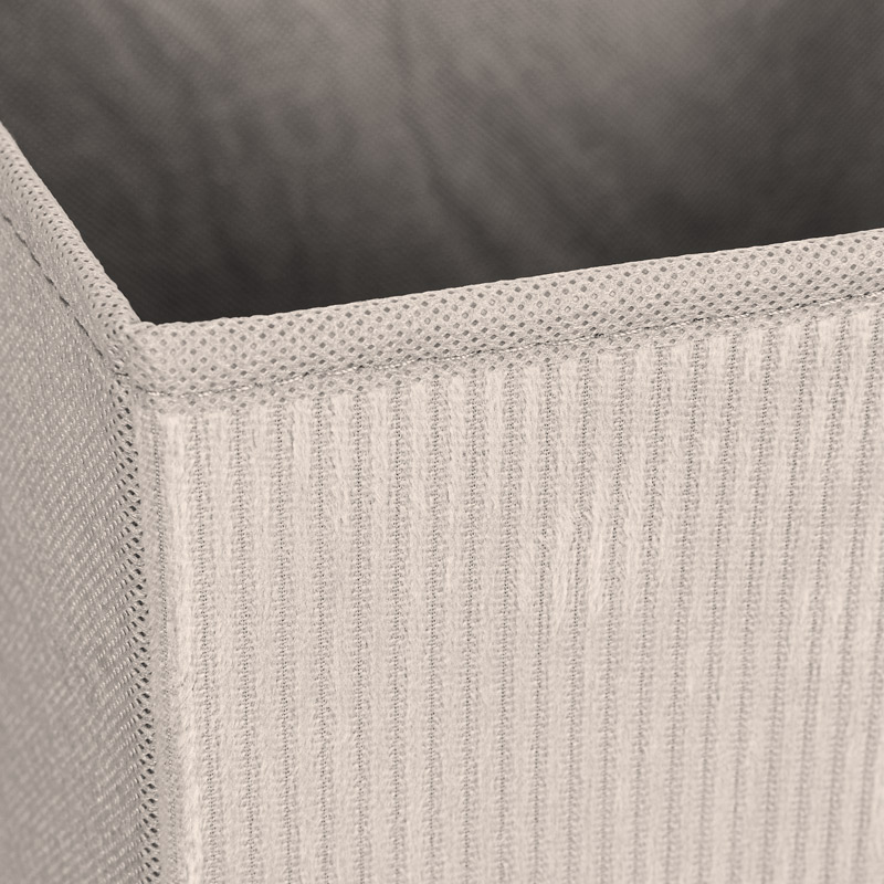 Bac de rangement imitation velours taupe