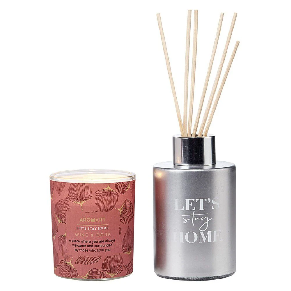 Coffret cage diffuseur et bougie en verre