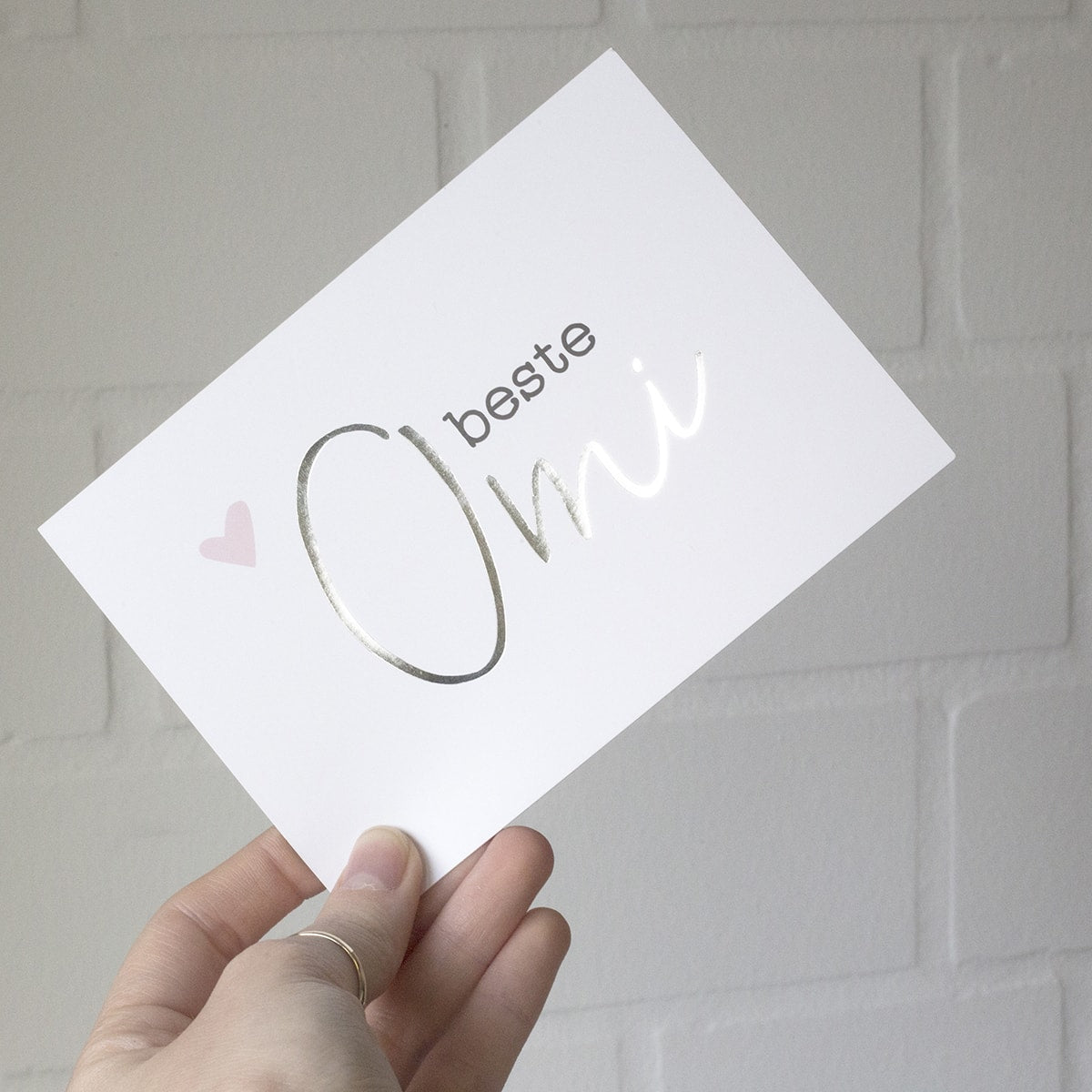 Postkarte „Beste Omi