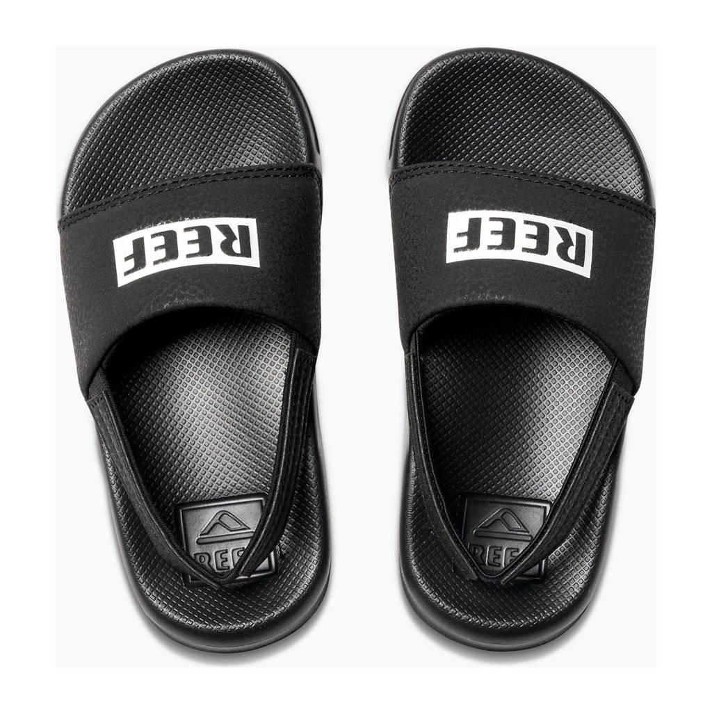 Reef badslippers met hielbandje zwart