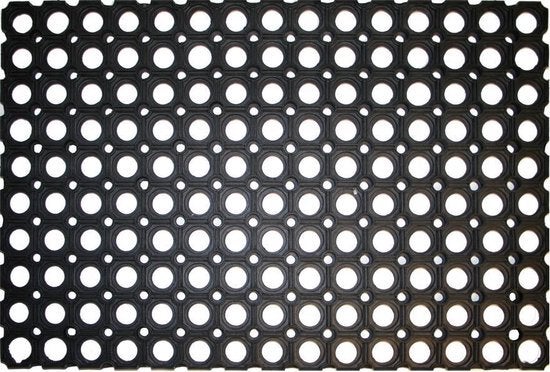 HQ Hamat rubbermat Domino zwart 60 x 40 cm