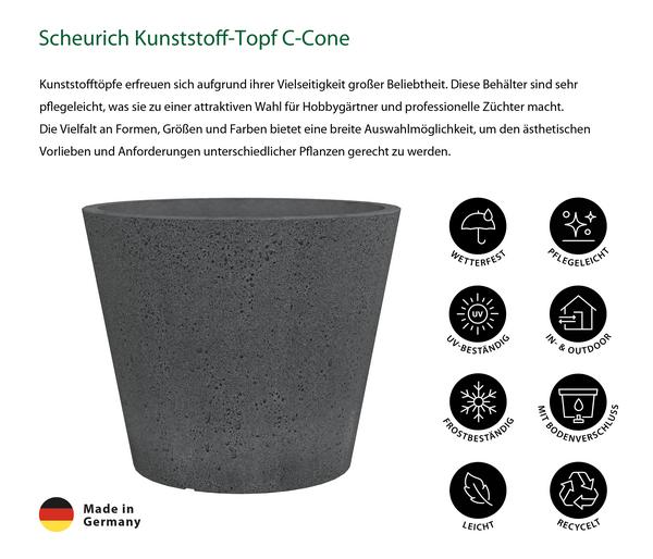 Scheurich Kunststoff-Topf C-Cone, rund