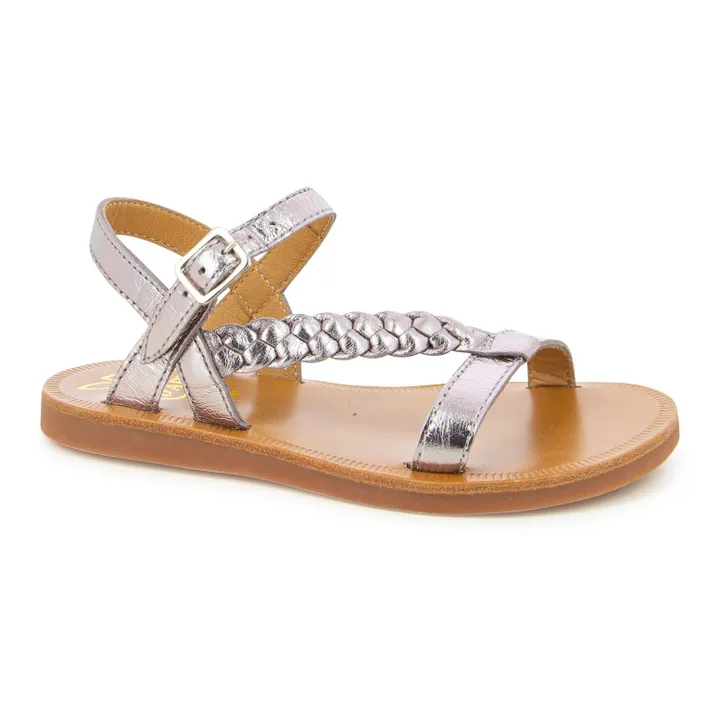 Pom d'Api Sandales Plagette Antik | Argenté