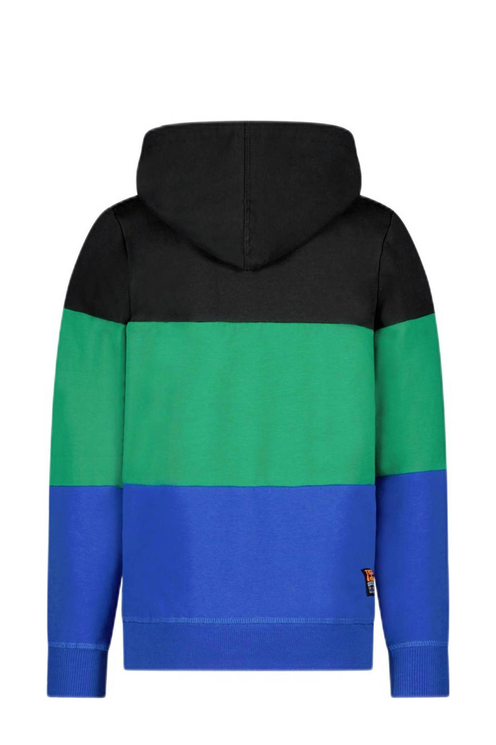 TYGO & vito hoodie Hessel kobaltblauw/zwart/groen