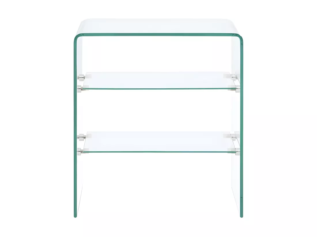 Rangement 3 plateaux verre trempé transparent Niu