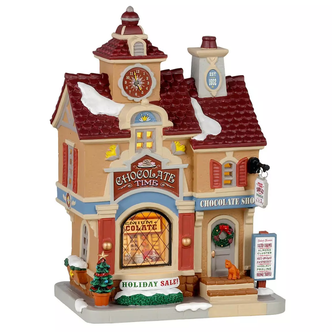 Village de Noël Lemax à piles lumineux Boutique de chocolat