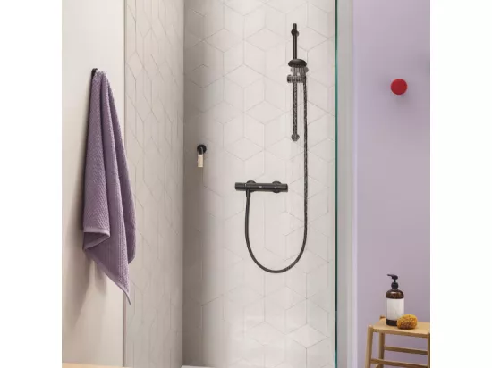 Pommeau de douche GROHE Vitalio Start 2 jets avec barre noir mat
