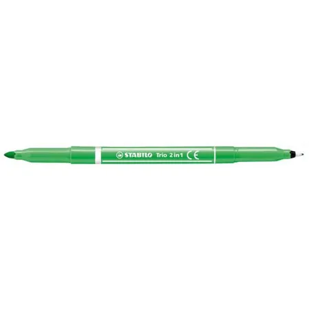 Filzstift und Fineliner in einem - STABILO Trio 2 in 1 - hellgrün