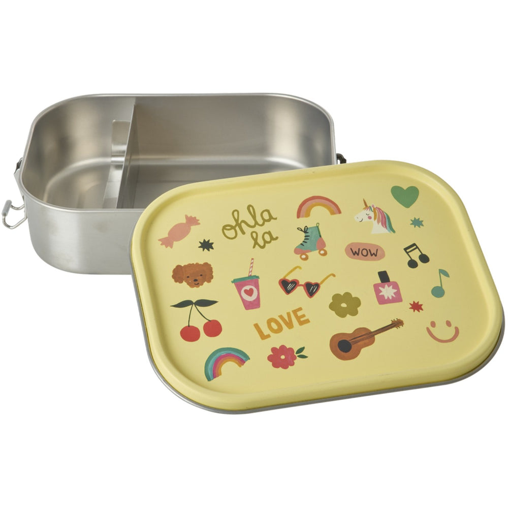 Køb Rice Unicorn Love Print Rustfrit Stål Madkasse Med bevægelig Opdeler Large 1400 Ml