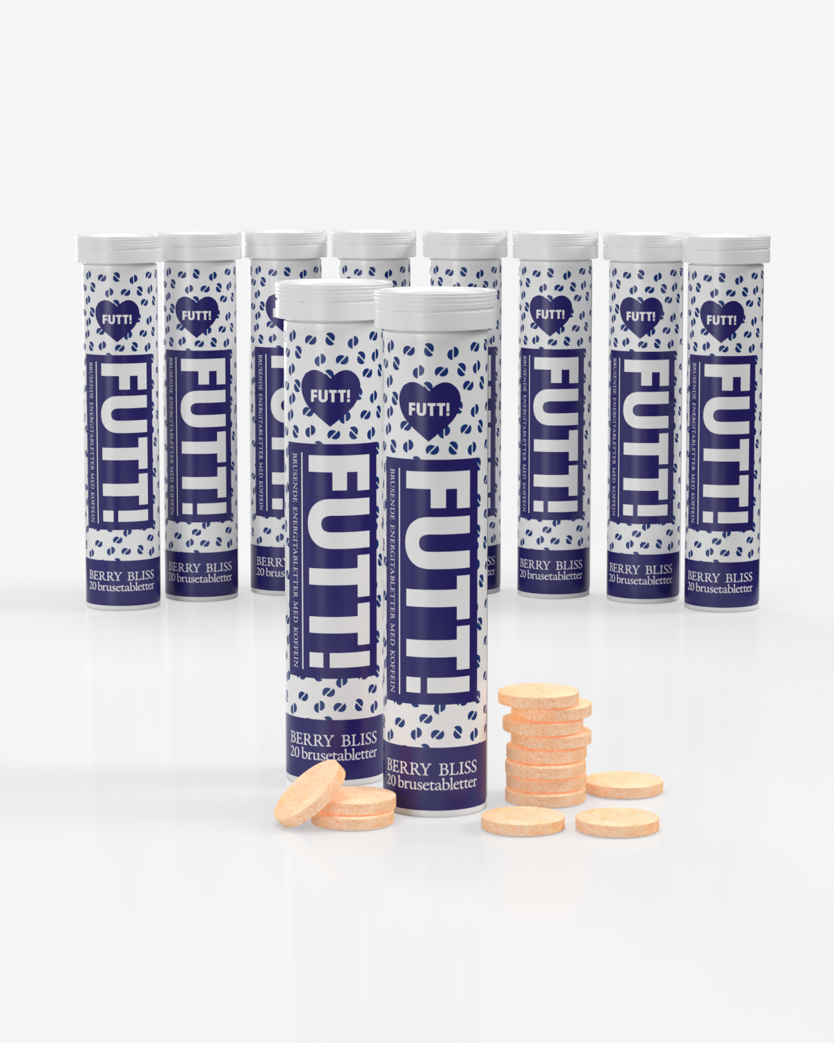 FUTT Brusetabletter m\/ Koffein - Berry Bliss x10