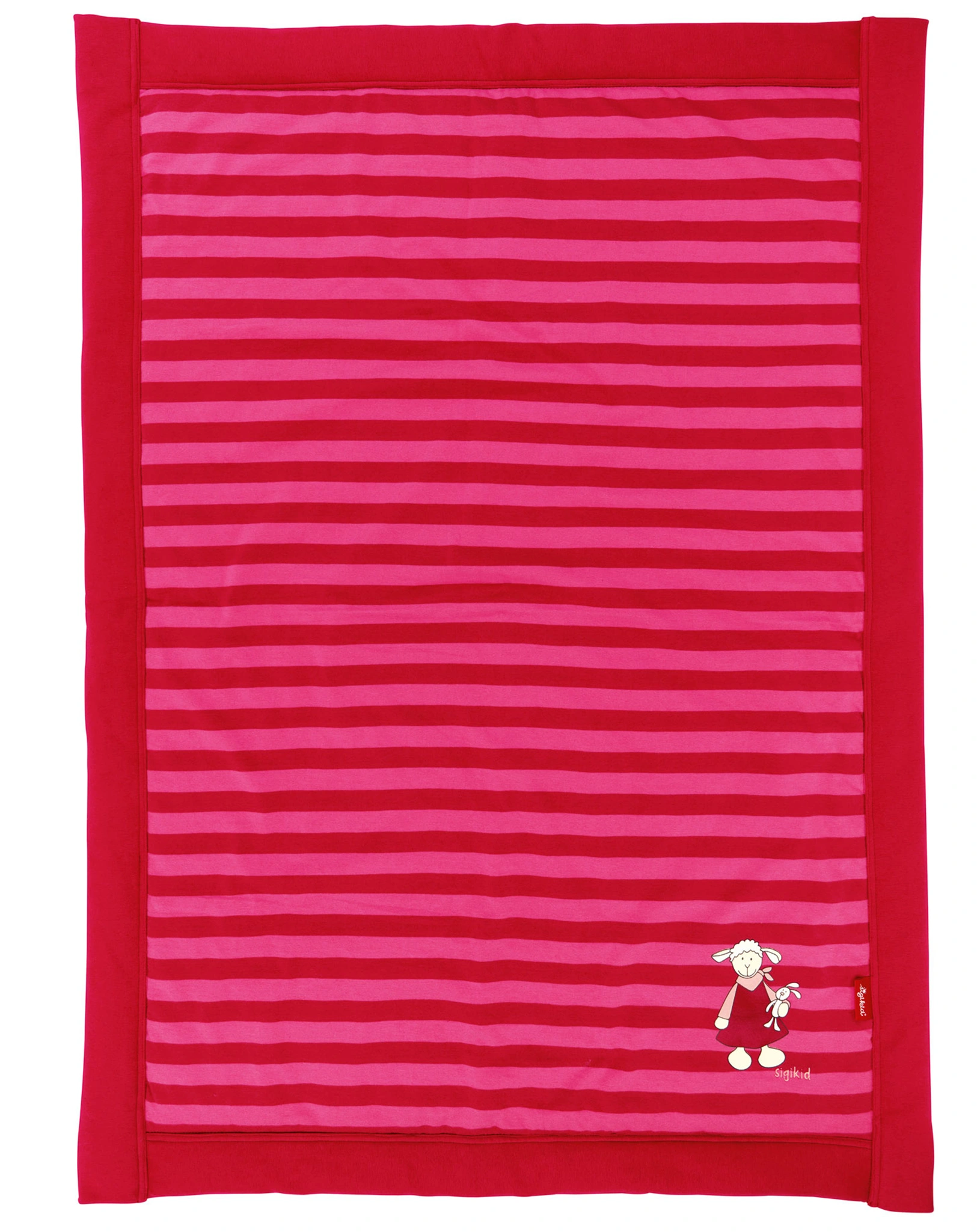 Jerseydecke SCHNUGGI (100x70) gestreift in pink