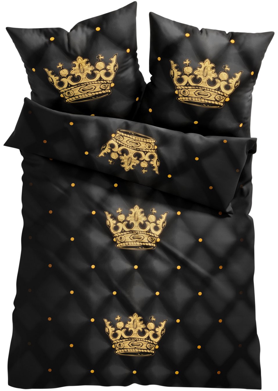 Parure de lit avec couronnes