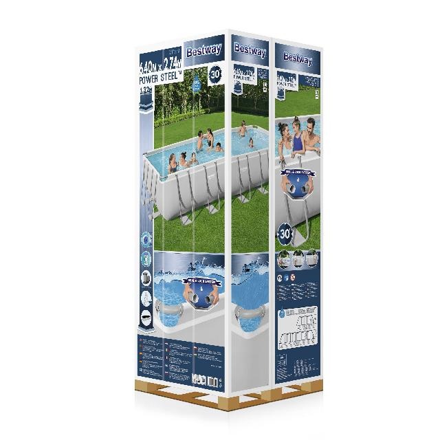 Bestway Zwembad Power Steel Set Rechthoek 640