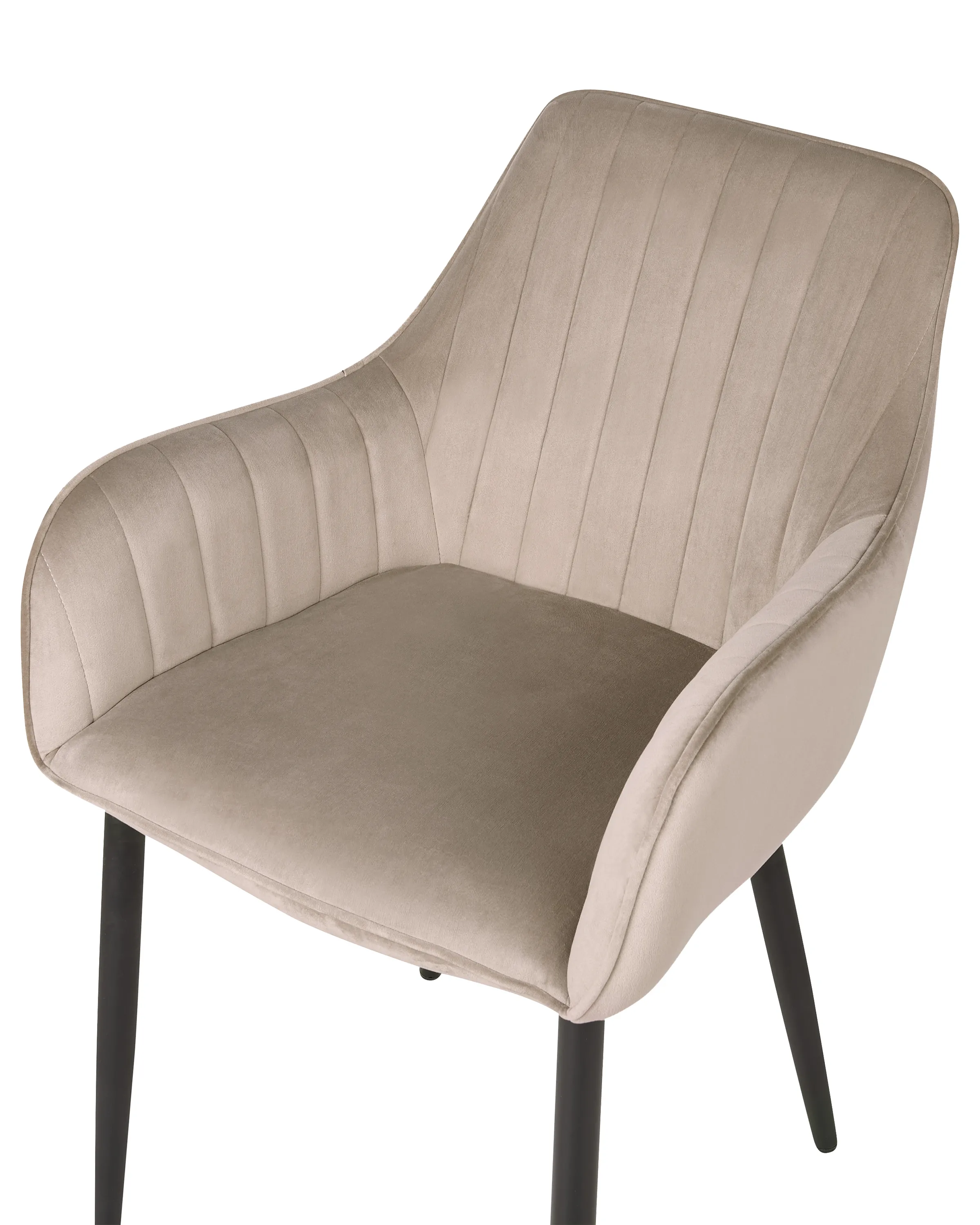 Set van 2 eetkamerstoelen WELLSTON Fluweel Taupe