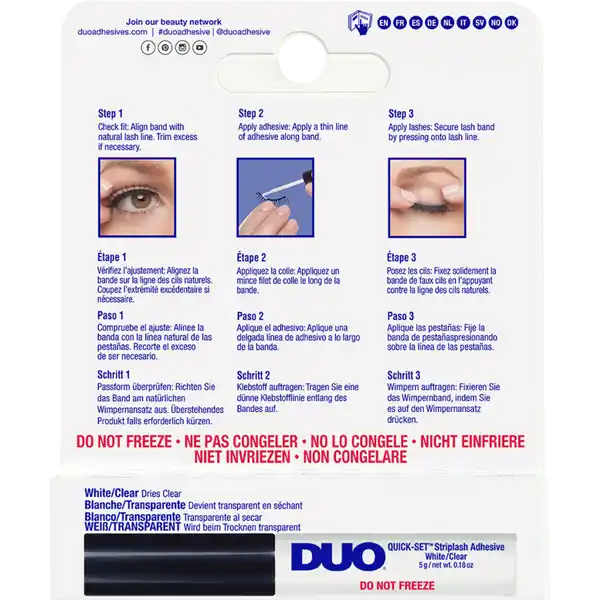 Duo Quick Set Striplash Adhesive Clear Bandwimpernkleber