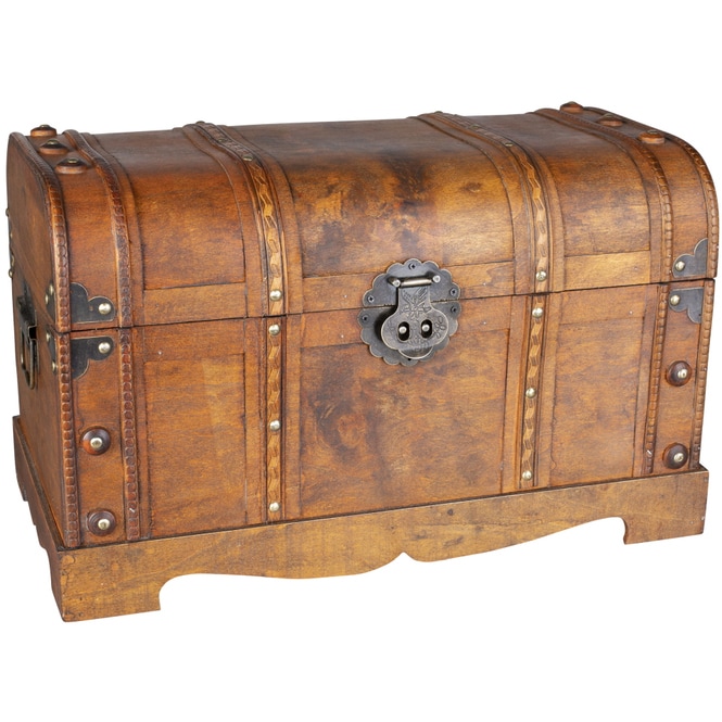 Truhe - aus Holz - 51 x 28 x 31 cm