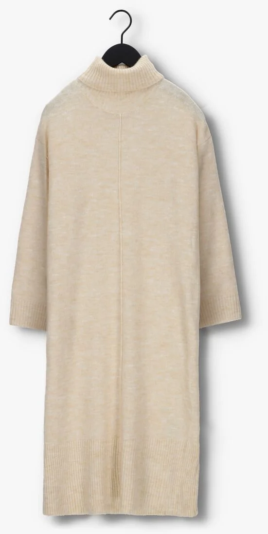 OBJECT beige object midi jurk abbie l/s knit dress