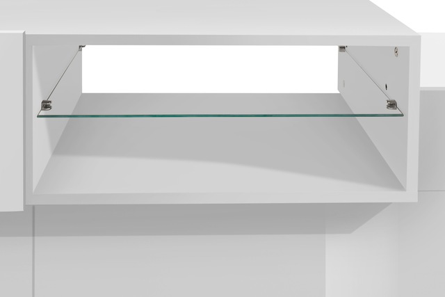 INOSIGN Lowboard »Coro,Lowboard,TV-Kommode,TV-Möbel,TV-Bank« mit 2 Klappen, 1 Tür, 1 Glasboden, Breite 160