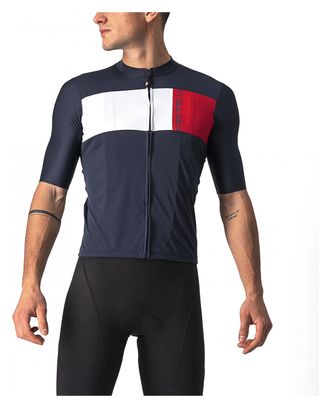 Maillot Manches Courtes Castelli Prologo 7 Bleu