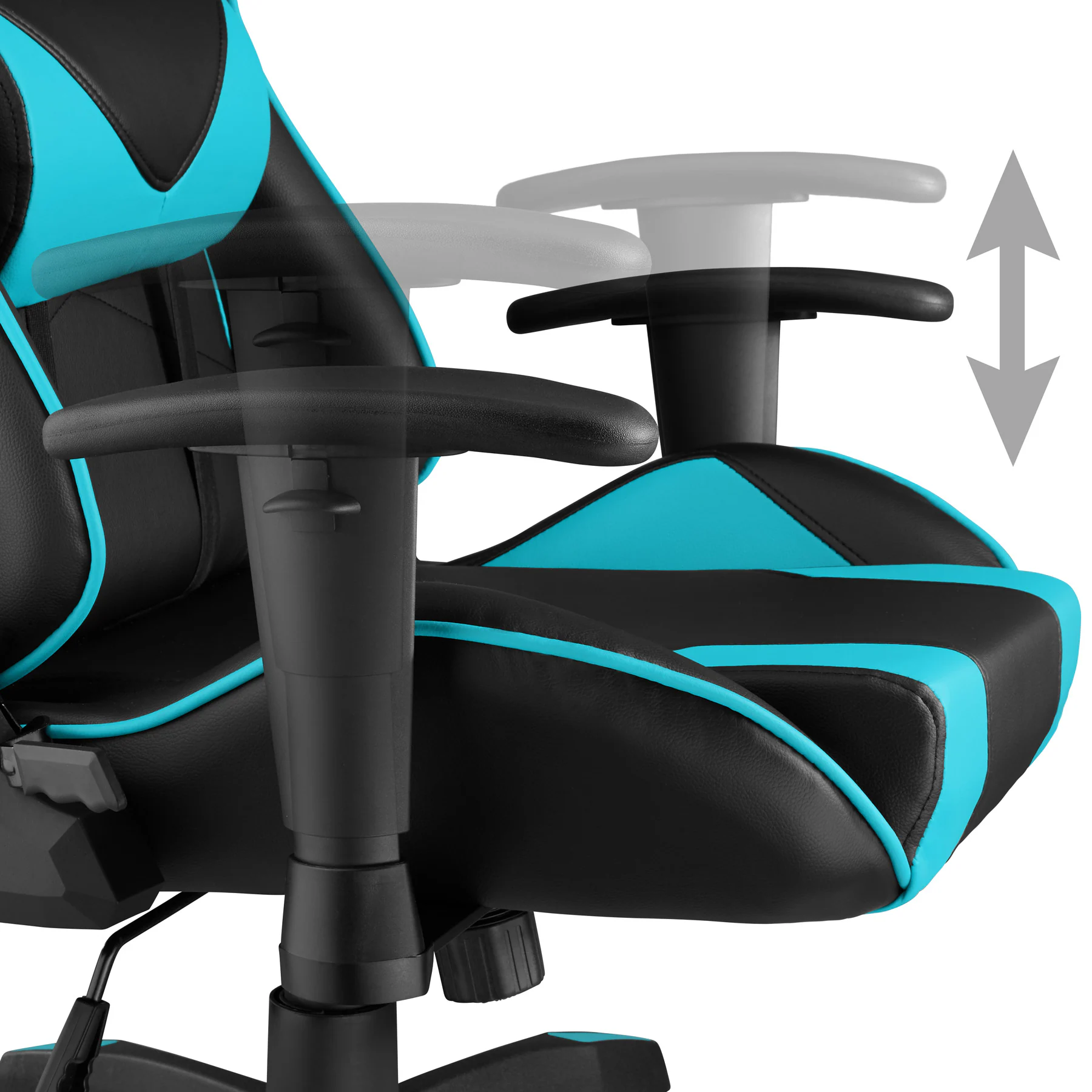 tectake® Racing Gaming Stuhl, ergonomische Form, mit verstellbarer Rückenlehne, Kunstlederbezug, abnehmbares Nacken- und Lendenkissen, Belastbarkeit 120 kg