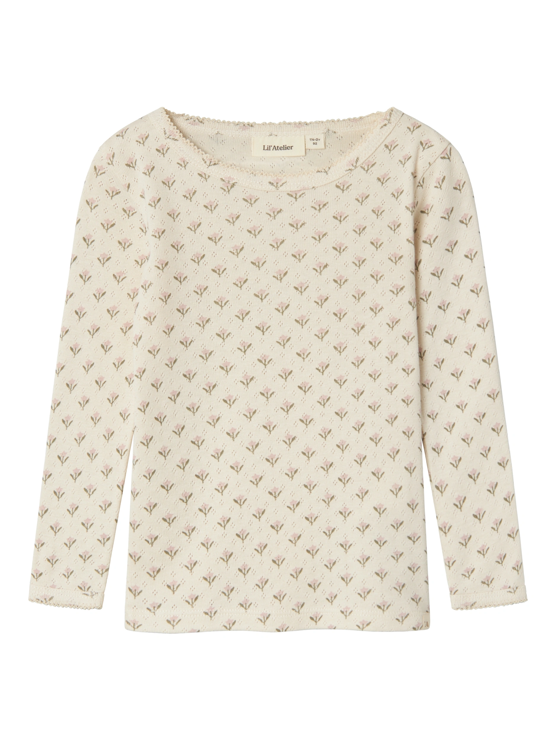 Langarmshirt NMFRACHELLO TULPEN AOP in turtledove