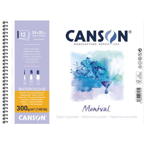 CANSON® Montval® Aquarellkarton, 300 g/qm Feinkorn