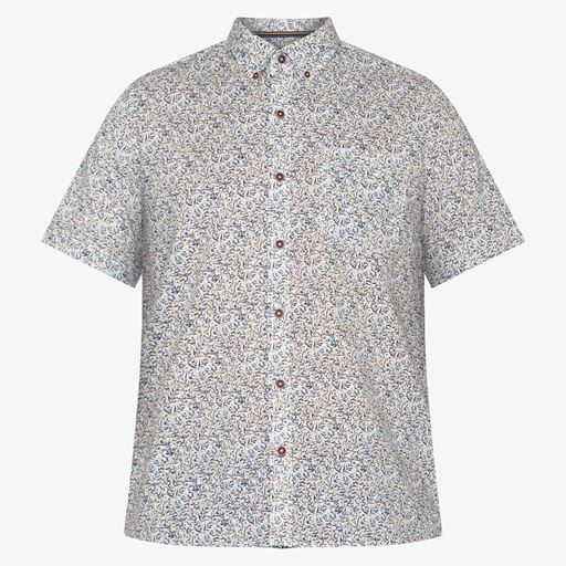 Signal Trip Mini Print Skjorte, True Blue, 3XL