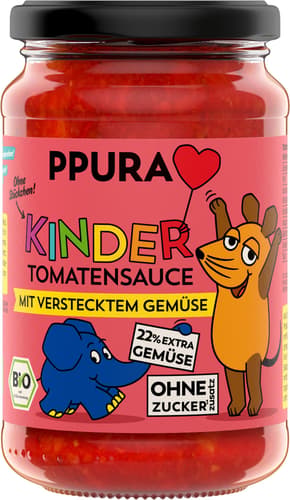 PPURA BIO Sugo KINDER-Tomatensauce mit verstecktem Gemüse