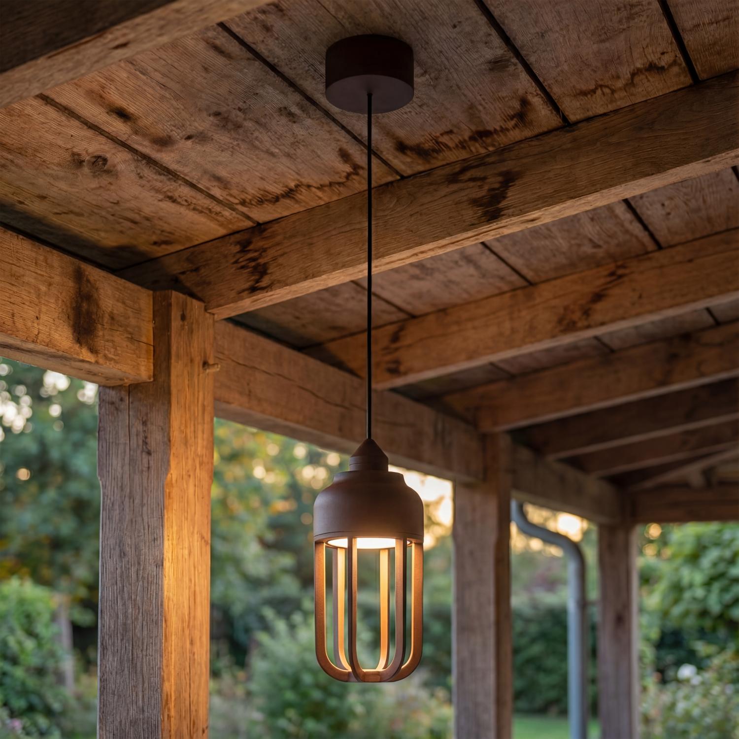 Lucide WELLS Hanglamp - Roest bruin