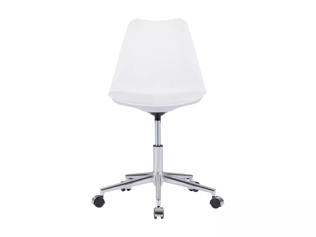 Chaise de bureau - Polypropylène et simili - Blanc - XAFY