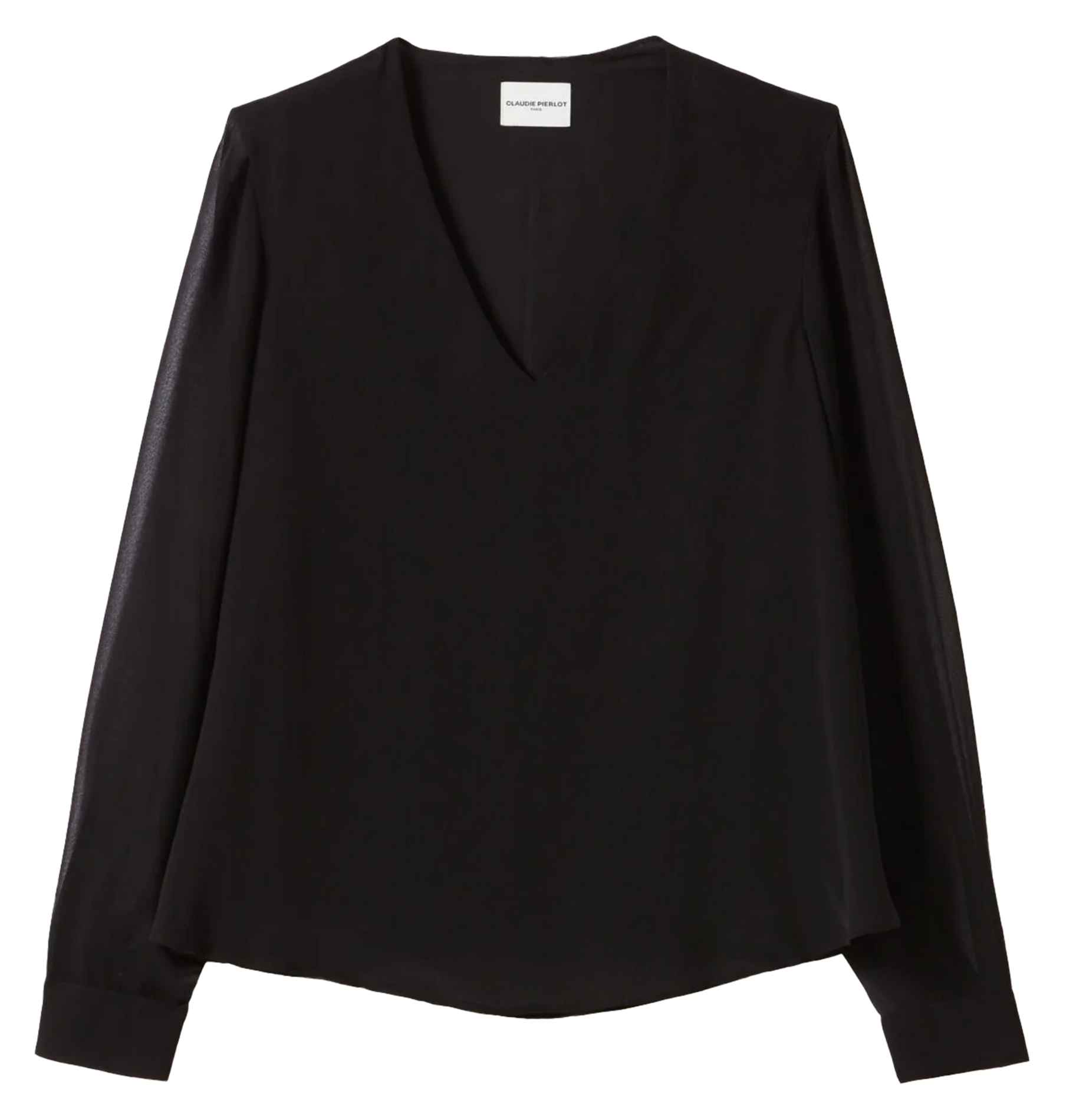 Blouse fluide transparente | Noir